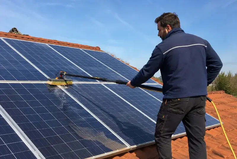 Nettoyage et entretien de panneaux solaires à Fendeille